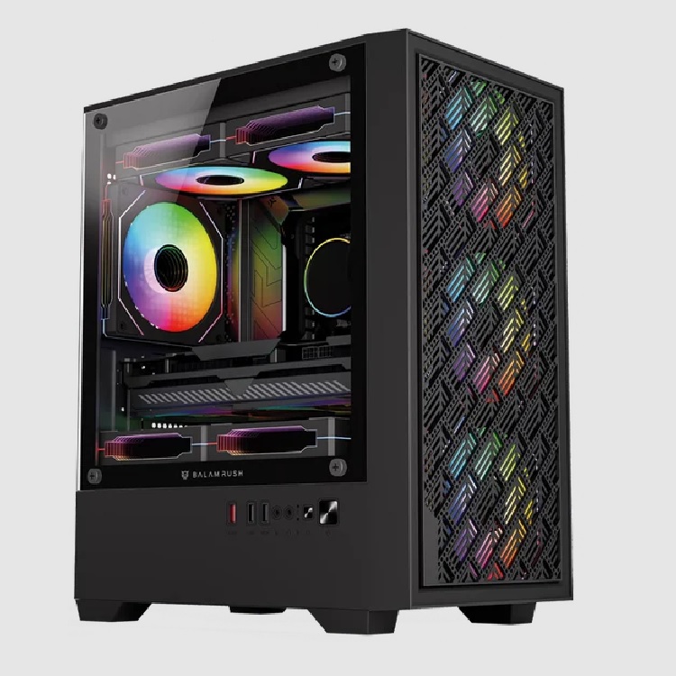 GABINETE GAMING CON 3 VENTILADORES RGB 