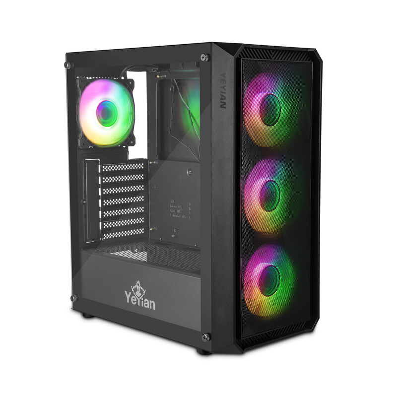 GABINETE GAMER ARGB, CON 4 VENTILADORES RGB
