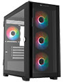 GABINETE GAMING CON 4 VENTILADORES RGB, BUEN FLUJO DE AIRE, CABLEADO OPTIMIZADO CON VENTANA TRANSPARENTE *puede variar de acuerdo a existencias*
