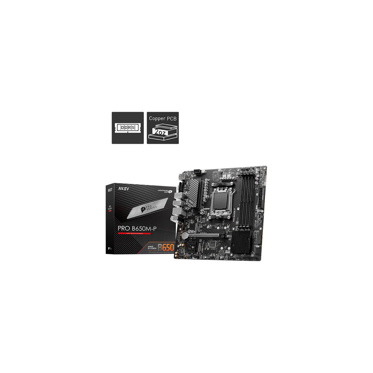 TARJETA MADRE B650M CHIP AM5 DDR5 ATX AMD MSI