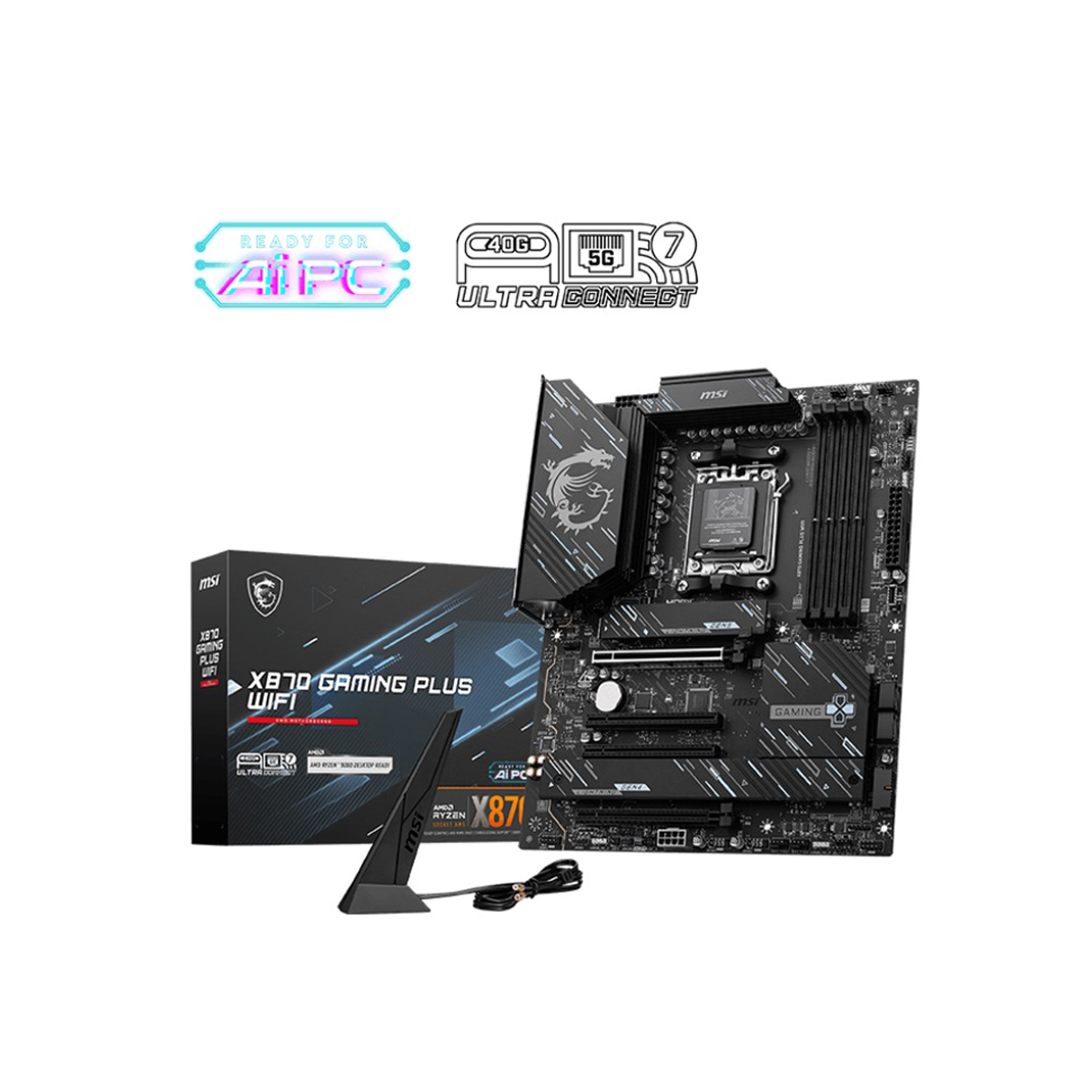 MOTHERBOARD MSI (X870 GAMING PLUS WIFI) SOCKET AM5, 4*DDR5 8200, HDMI, 3*M.2, ATX