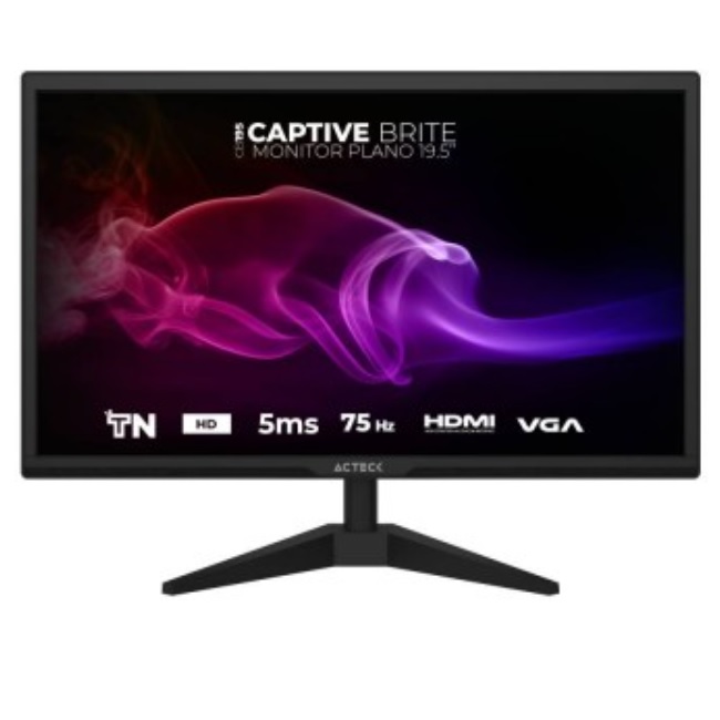 MONITOR LED FULL HD 19.5 PULGADAS RESOLUCIÓN FULL HD 1600x900