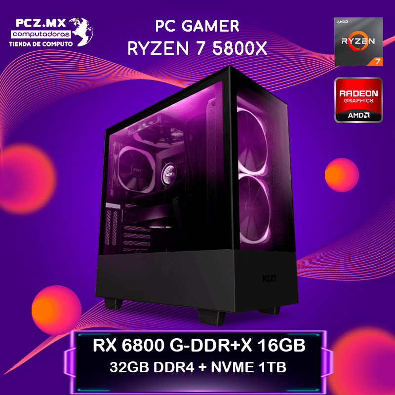 PC GAMER RYZEN 7 5800X; Muestra de un equipo gamer nueva generación.