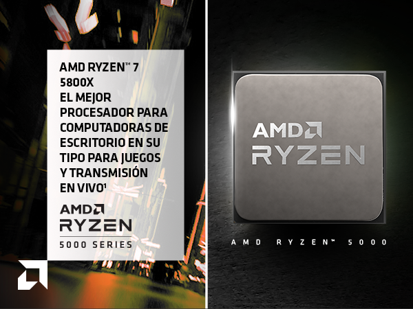 Procesador AMD Ryzen 7 5800X Nueva Generación 8 Núcleos 16 Hilos 3.8GHZ. Turbo 4.7GHZ 
