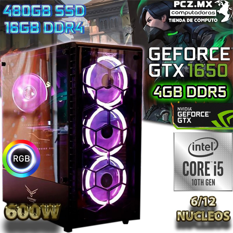 CPU GAMER CORE I5-10400 6/12 NÚCLEOS GTX-1650