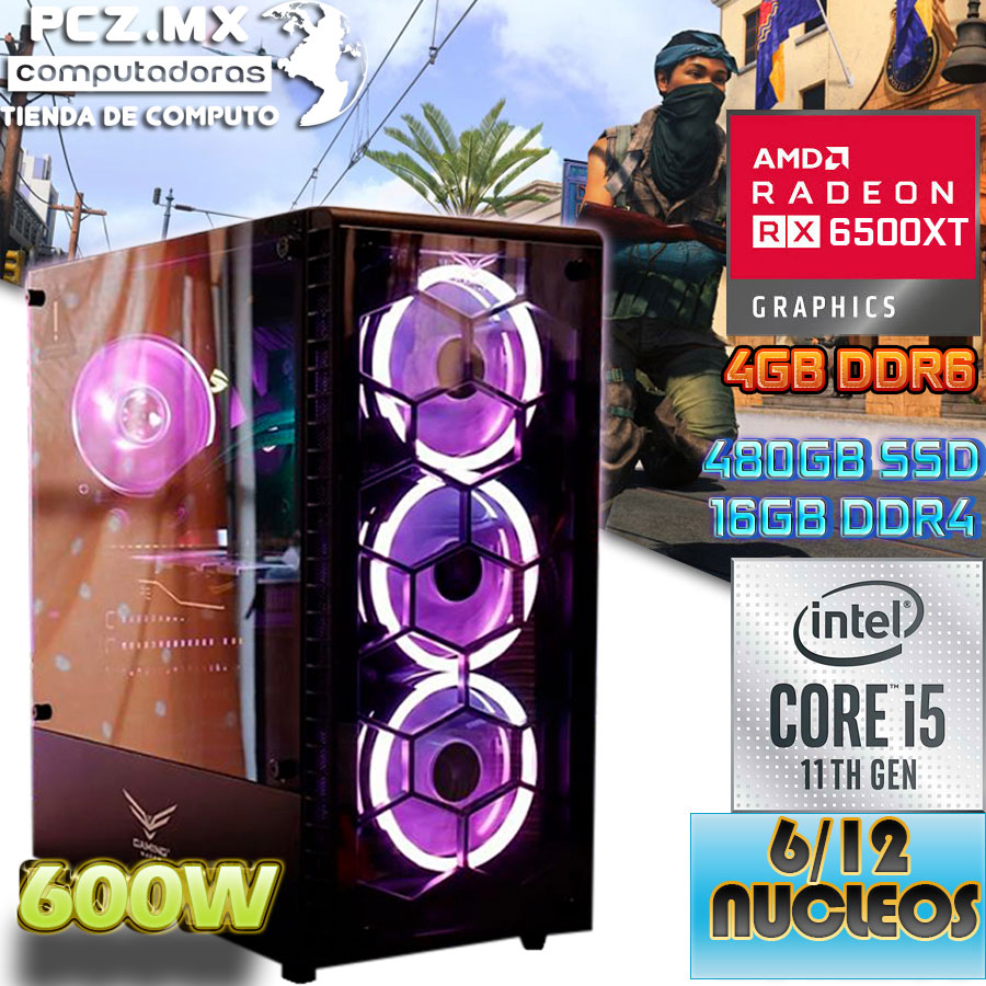 CPU GAMER CORE I5 12 GENERACIÓN RX 6500 XT