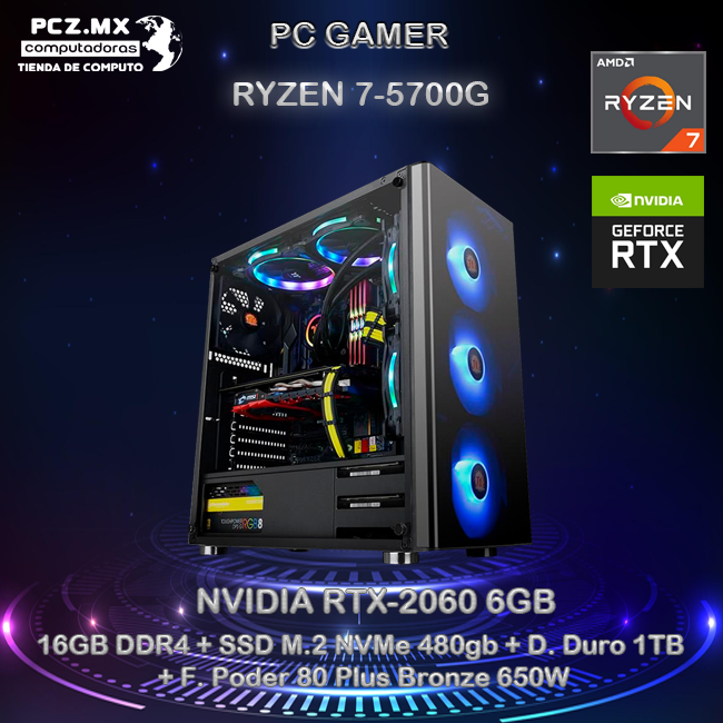 CPU-GAMER-RYZEN-7-5700G-RTX-2060