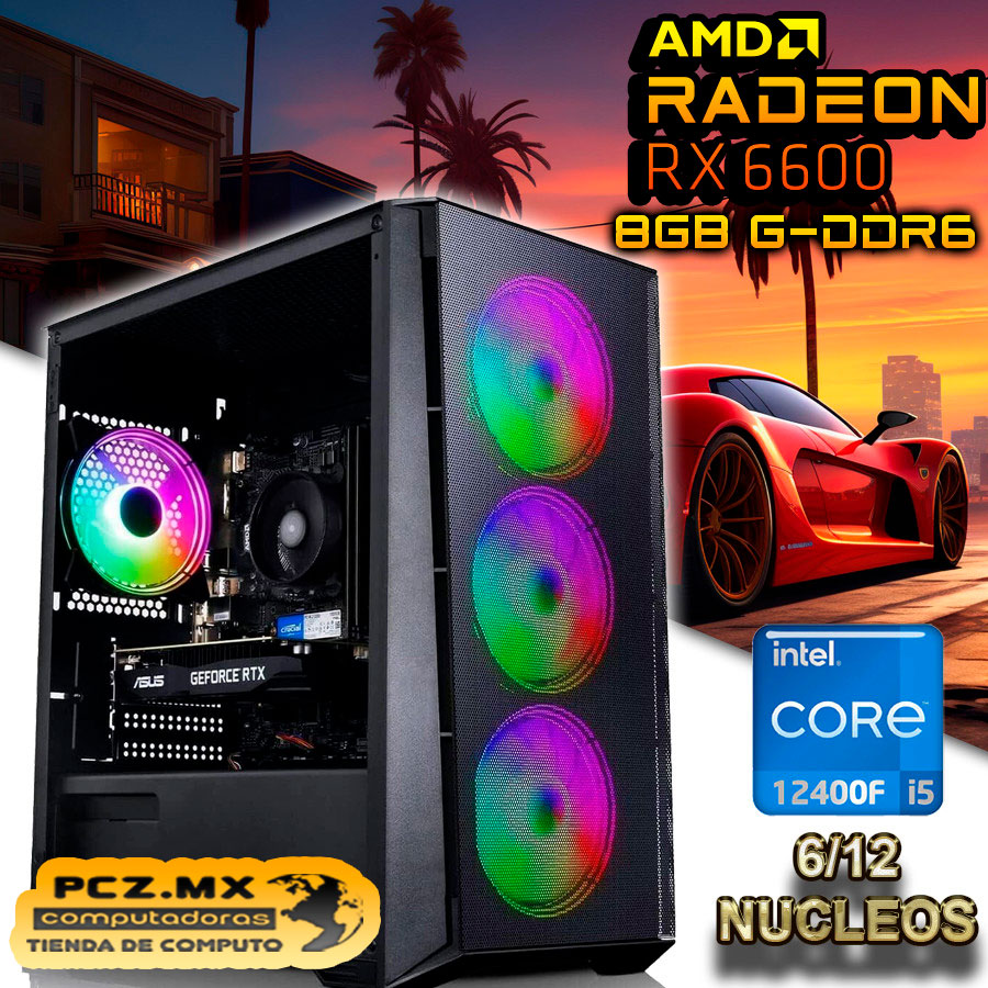 PC GAMER CORE I5 6/12 NÚCLEOS RX 6600