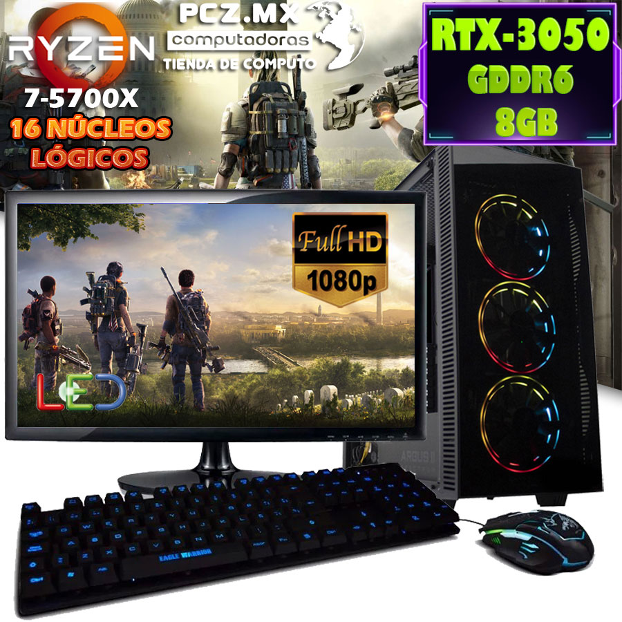 PC GAMER RYZEN 7 5700X NVIDIA RTX 3050 
