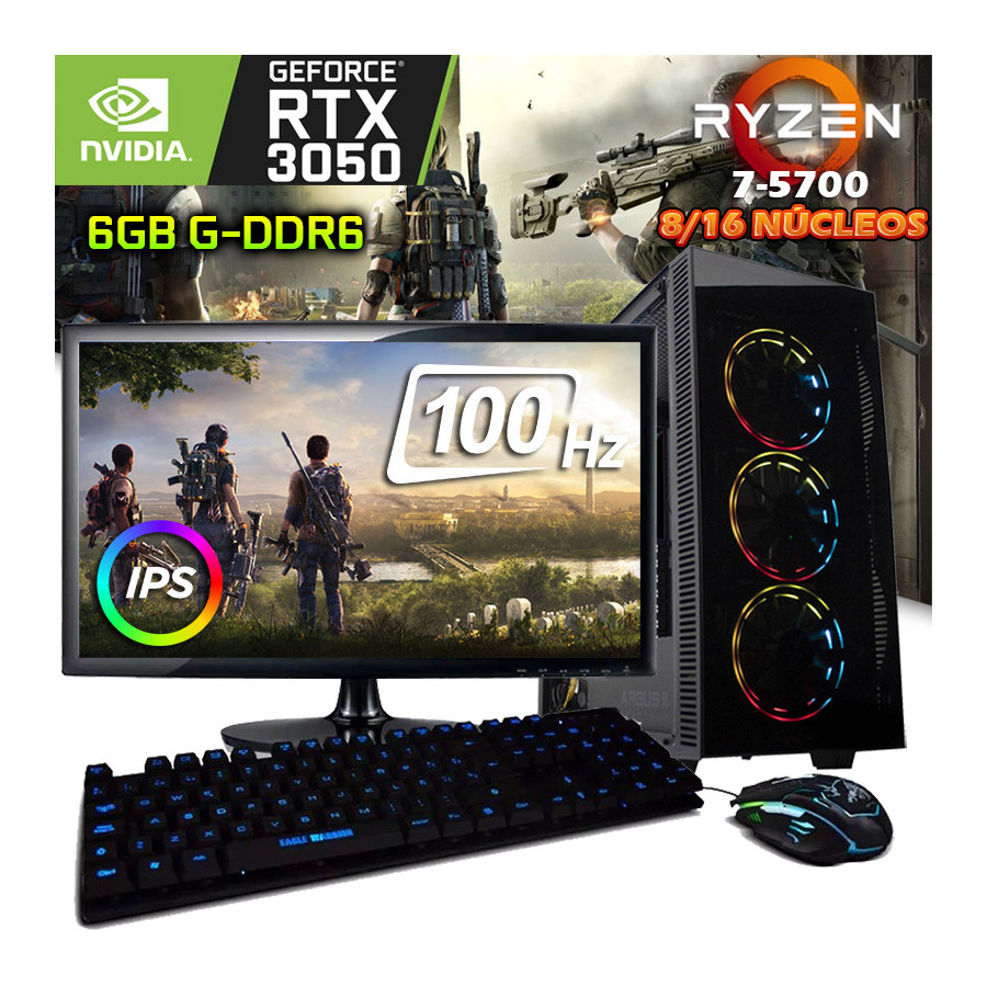 PC GAMER RYZEN 7 5700 NVIDIA RTX 3050 