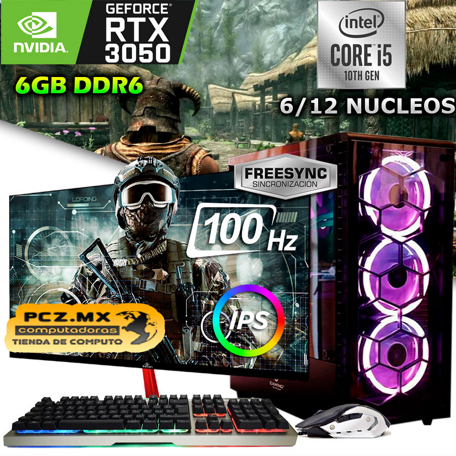 PC gamer core I5-10400; Premium PC gamer con una pantalla.