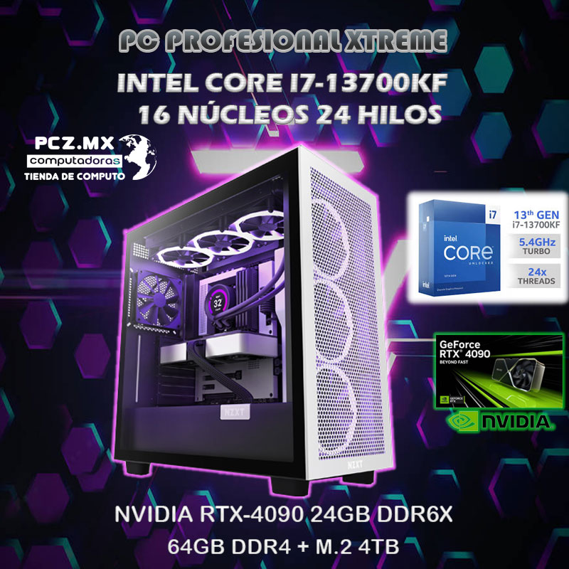 PC INTEL CORE I9-13700K 24/32 NÚCLEOS TURBO 5.8GHZ NVIDIA RTX-4090 24GB