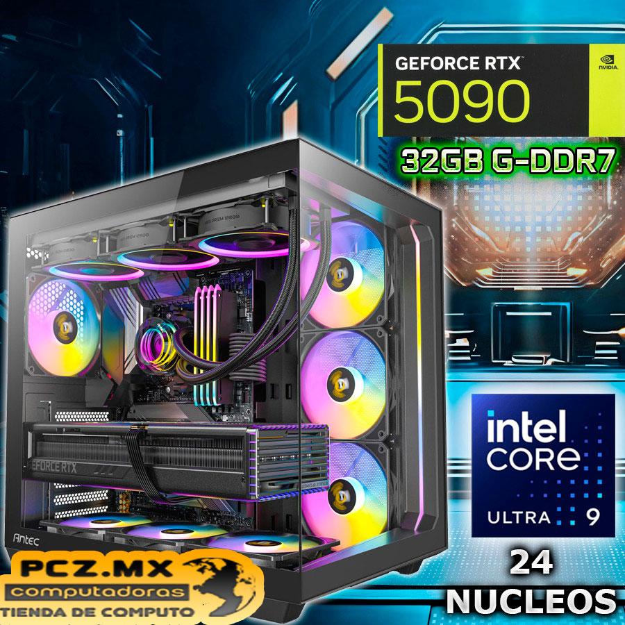 PC INTEL CORE ULTRA I9-285KF 24/32 NÚCLEOS TURBO 5.7GHZ NVIDIA RTX-5090 32GB