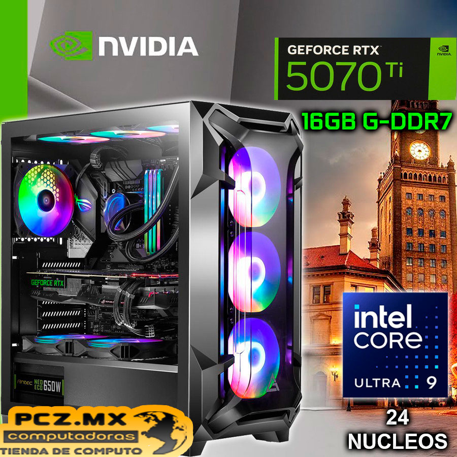 PC WORKSTATION CORE ULTRA 9-285K RTX-5070 TI, RAM 64GB, 2TB+4TB