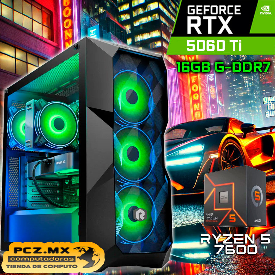 RYZEN 5 7600 NVIDIA RTX 5060TI 16GB