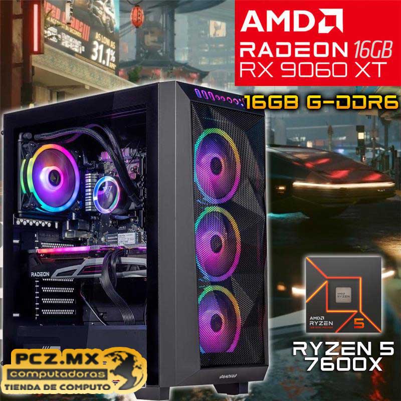 PC GAMER NUEVA RYZEN 5 7600X 6/12 NÚCLEOS RADEON RX 9060 XT 16GB