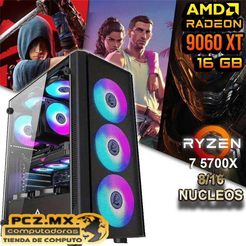 PC GAMER NUEVA RYZEN 7 5700X 8/16 NÚCLEOS RADEON RX 9060 XT 16GB