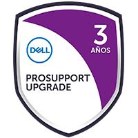 Escudo con una esquina morada con blanco de marca Dell con las letras prosupport upgrade